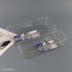 Factory price plastic clear desktop organizer storage box for sale