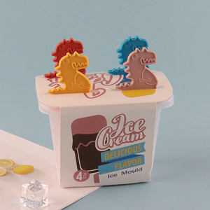 Most popular cartoon stick 4pcs ice pop mold popsicle mod