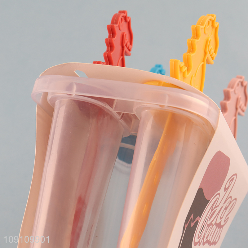 Most popular cartoon stick 4pcs ice pop mold popsicle mod