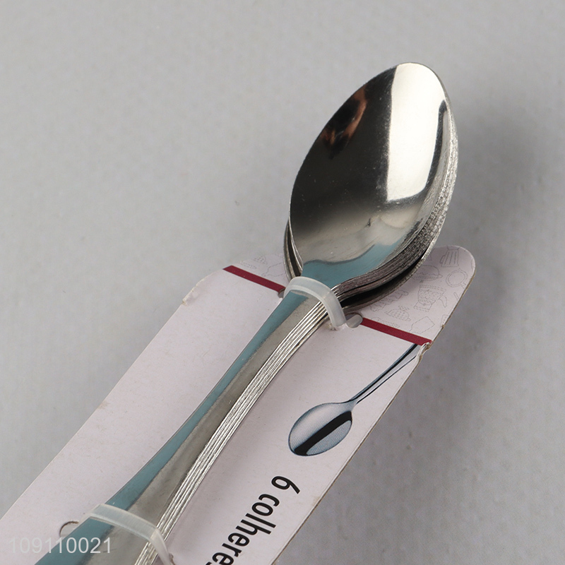 Top quality stainless steel home restaurant tableware spoon set