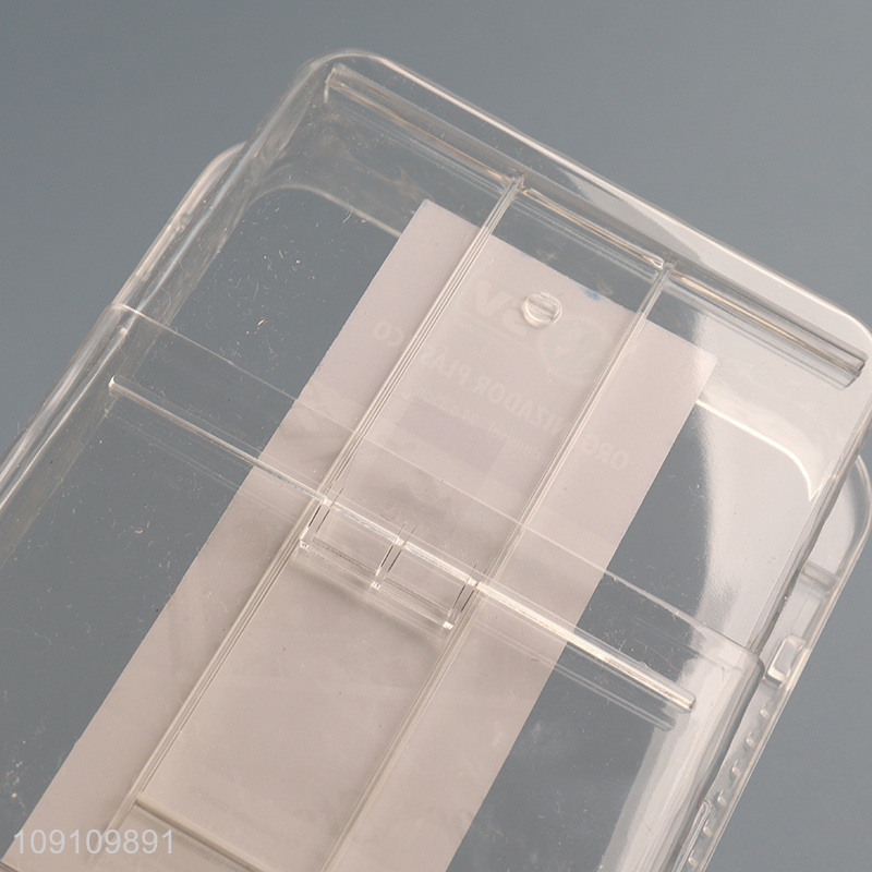 Factory price plastic clear desktop organizer storage box for sale