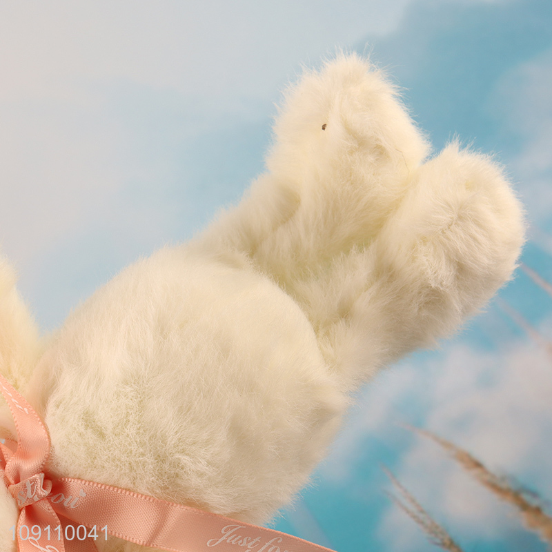 Hot selling rabbit shape soft plush animal toys pendant keychain