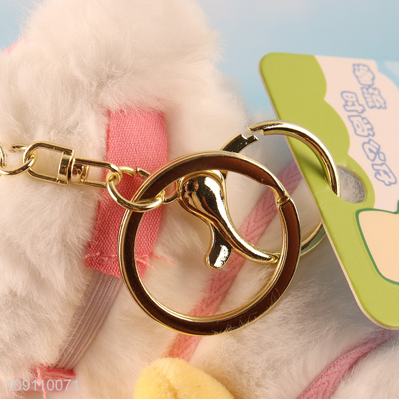 Best selling portable cartoon plush animal pendant keychain wholesale