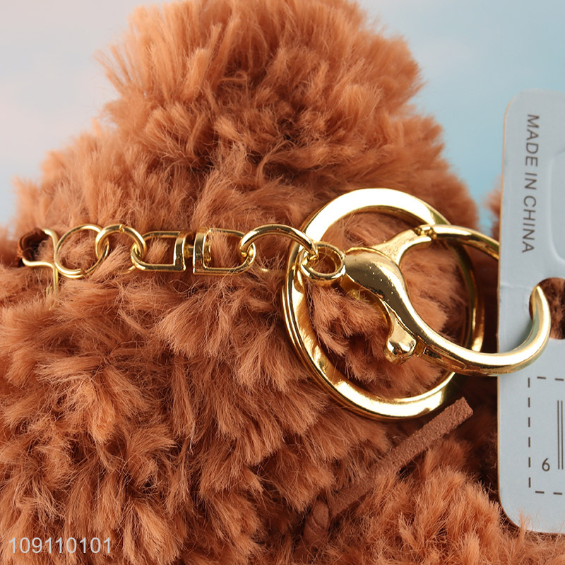 Low price cartoon plush bear pendant keychain for gifts