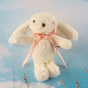 Hot selling rabbit shape soft plush animal toys pendant keychain