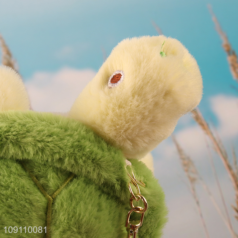 Top selling cute tortoise shape plush pendant keychain wholesale