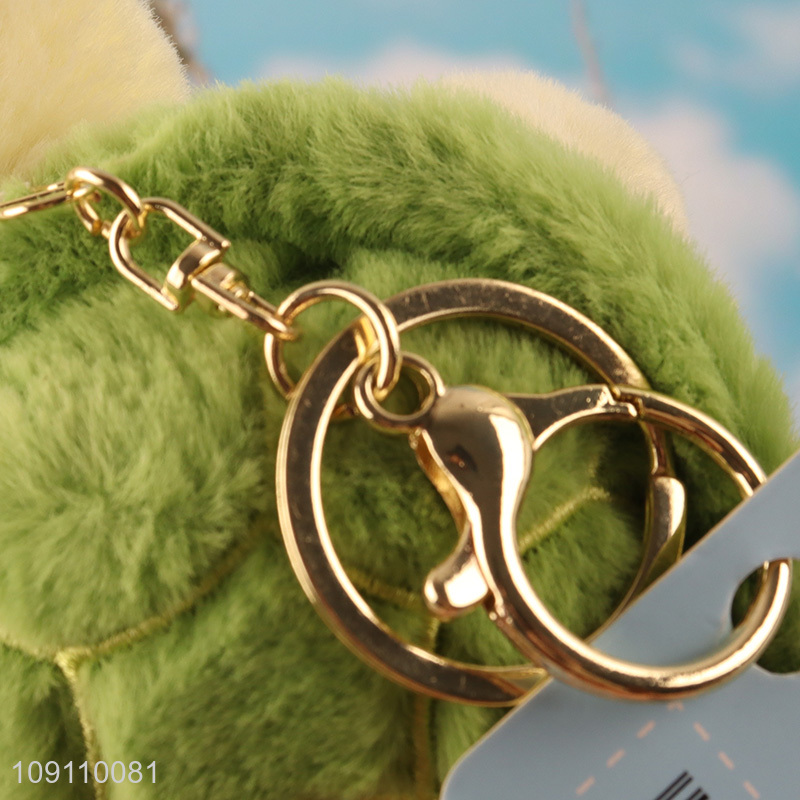 Top selling cute tortoise shape plush pendant keychain wholesale