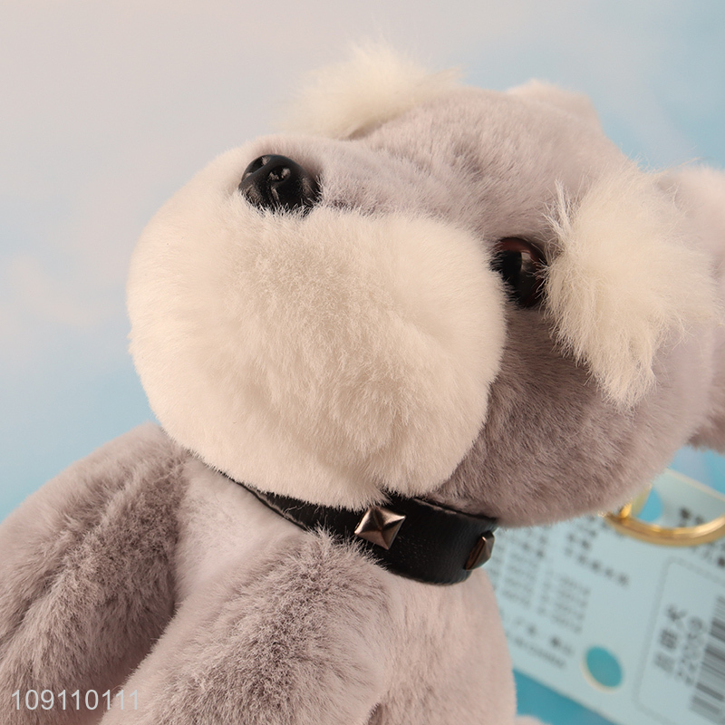 Best sale portable plush puppy pendant keychain wholesale