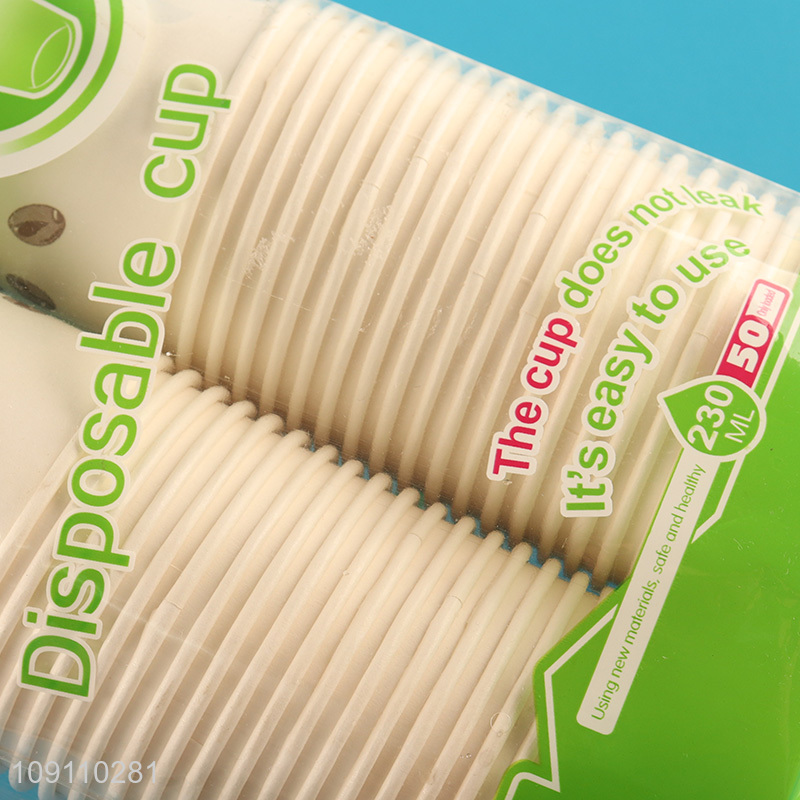 Good Quality 50 Pack Disposable Paper Cups Thick Paper Coffee Cups