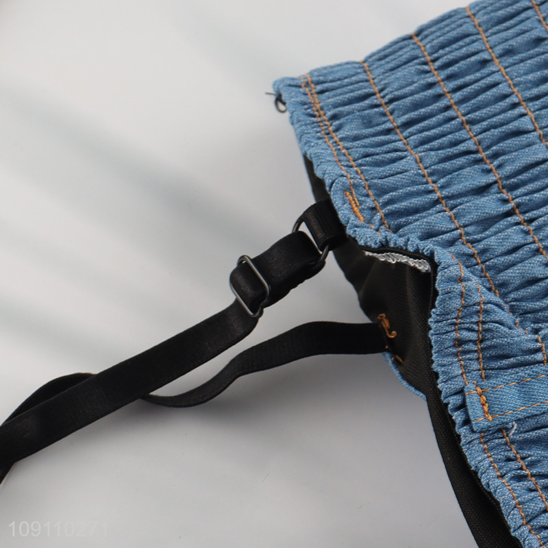 Hot Sale Women's Denim Bustier Crop Top Bra Sexy Vest Bralette