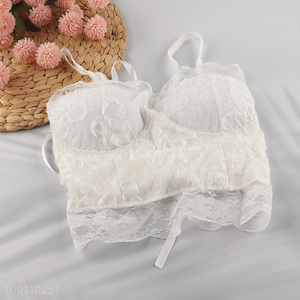 New Arrival Sexy Strap Crop Top Lace Tank Top for Women Girls