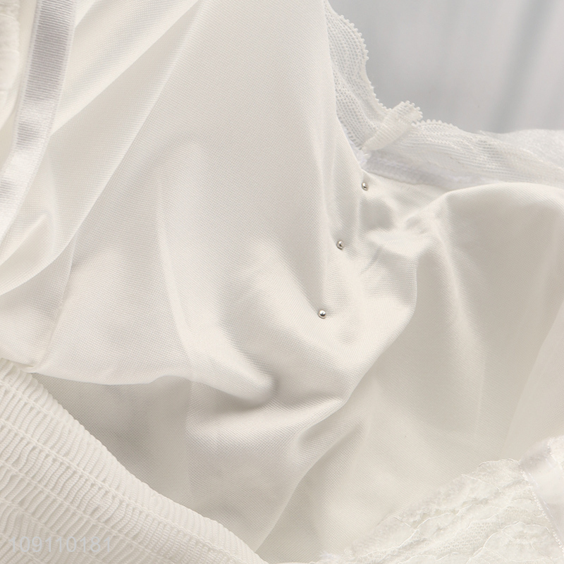 China Imports Women's Strap Crop Top Sexy Lace Corset Crop Top