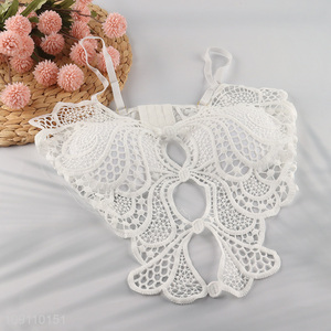 Online Wholesale Padded Lace Tank Top Strap Crop Top for Women