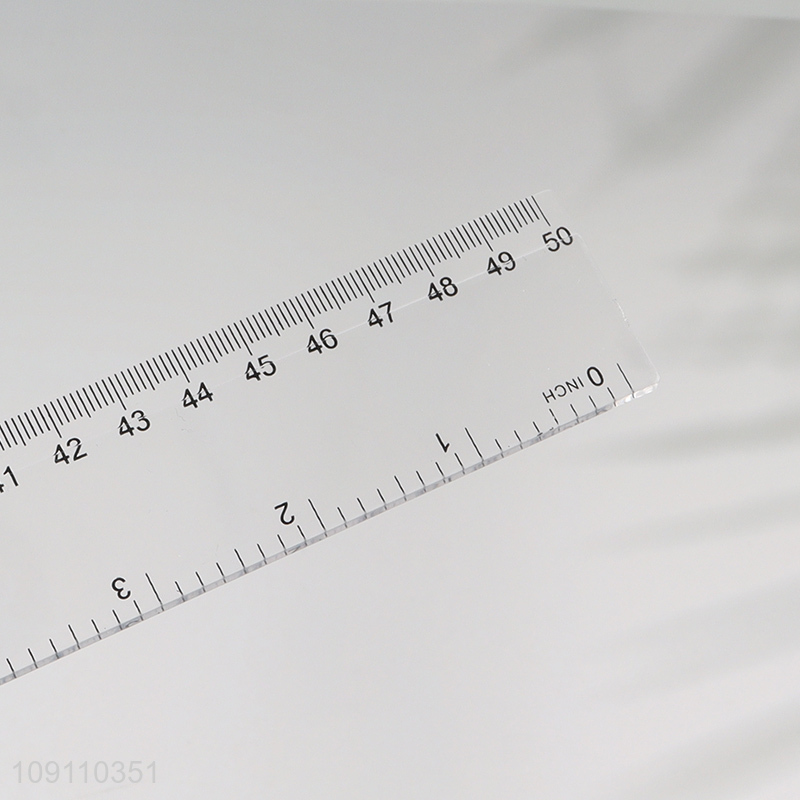 Good Quality Clear Plastic Ruler Straight Ruler for Student School Office