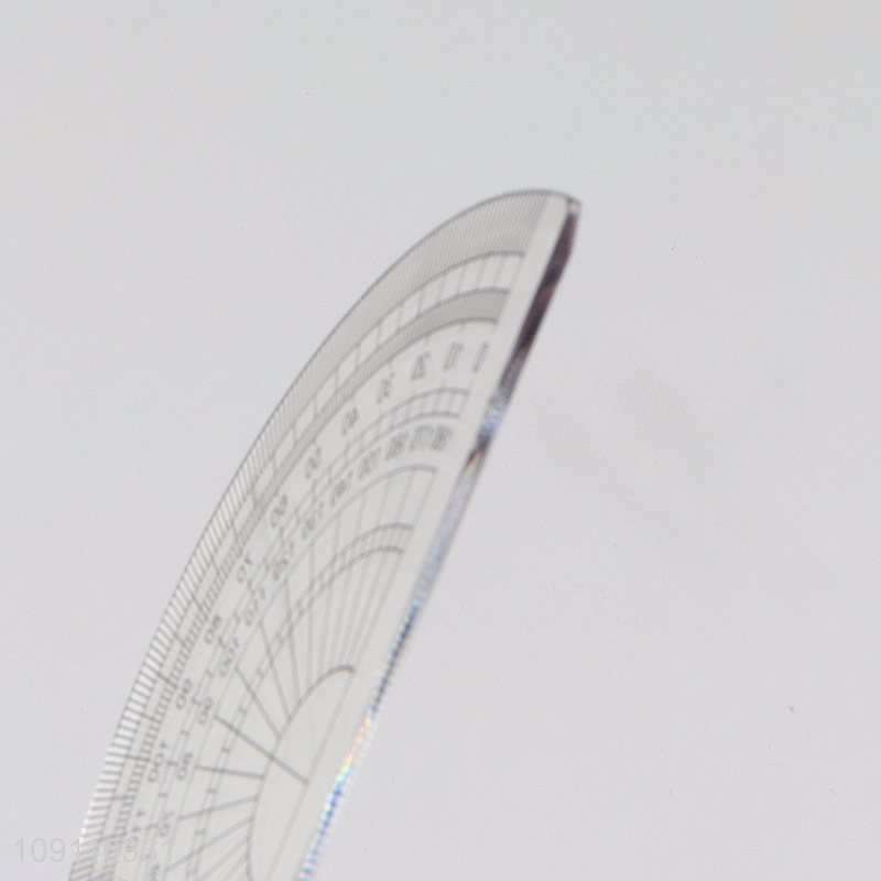 Hot Selling Plastic Protractor 180 Degrees Math Protractor for School