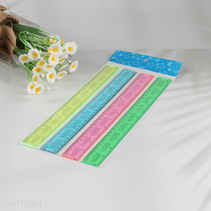 Wholesale 4PCS Plastic Straight Rulers Set for Kids Students Office School