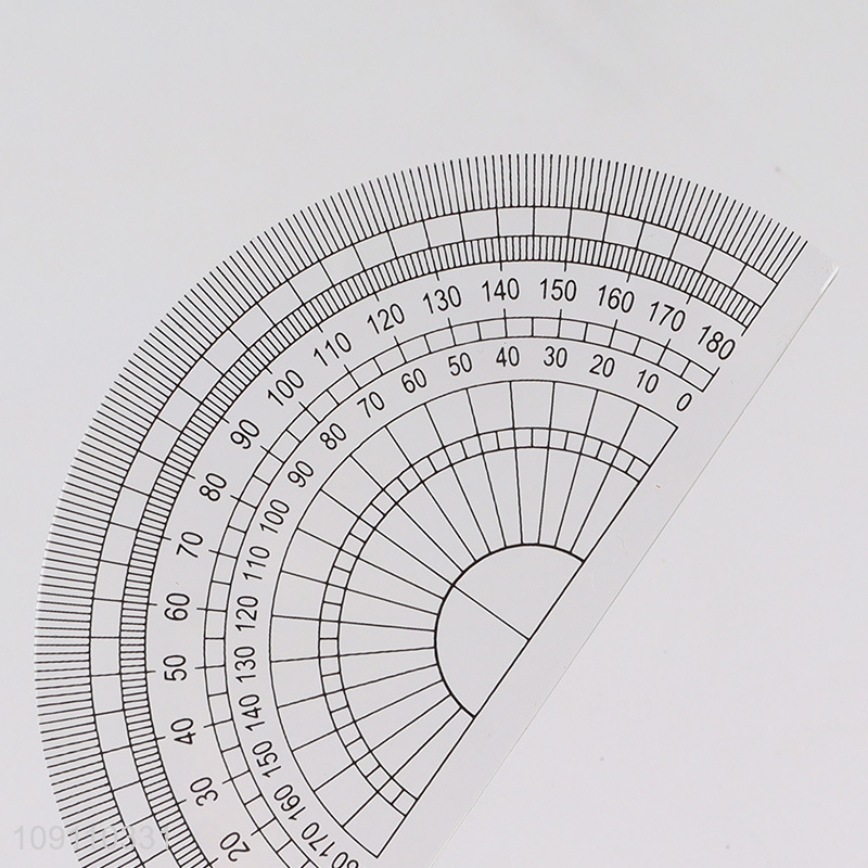 Hot Selling Plastic Protractor 180 Degrees Math Protractor for School