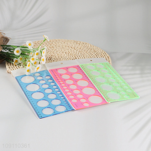 Wholesale Colorful Circle Templates Geometric Drawing Stencil Ruler for Painting