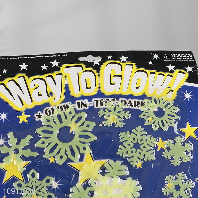 Hot Selling Glow in The Dark Christmas Window Clings Christmas Decoration