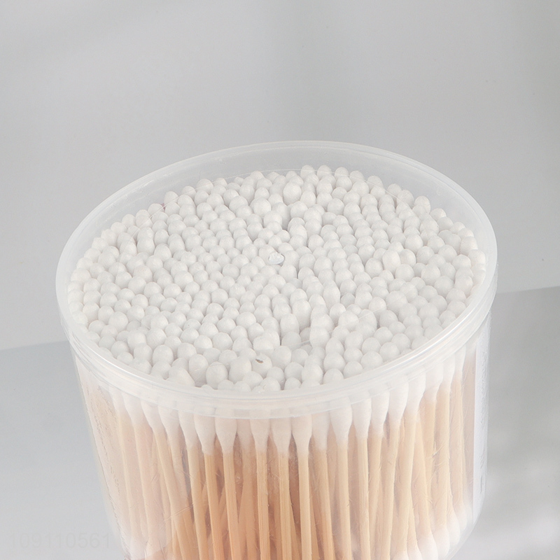 Factory Price 1000 Count Bamboo Cotton Swabs Double Ended Cotton Buds