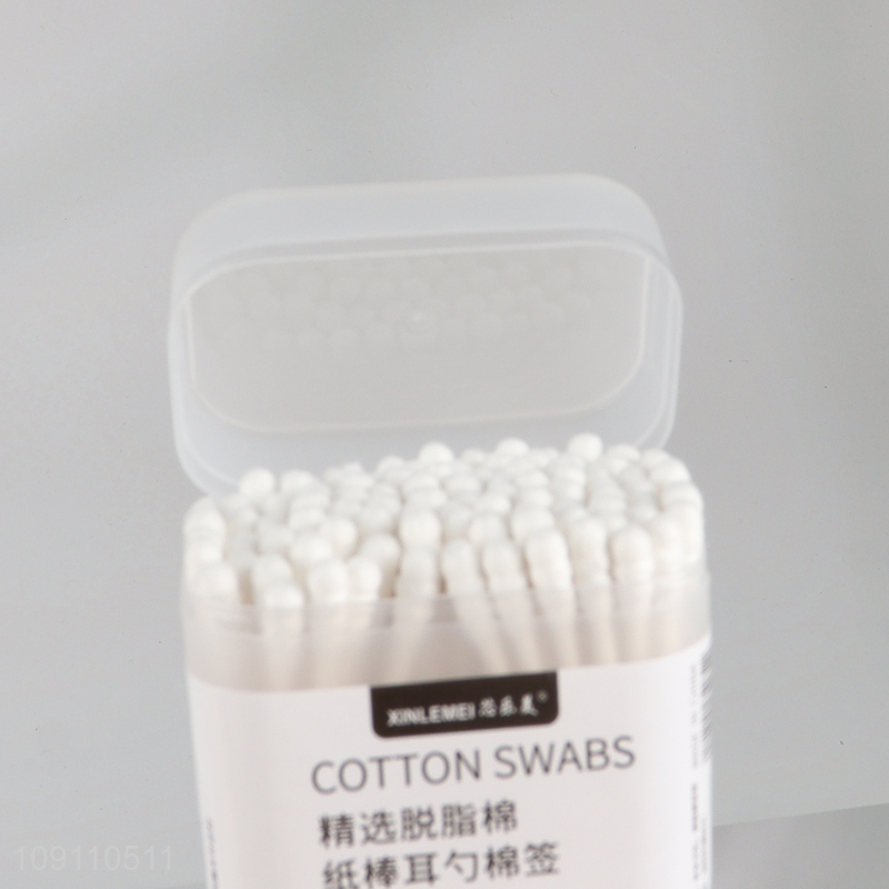 New Product 100 Count Ear Cleaner Swabs Dual Head White Cotton Swabs
