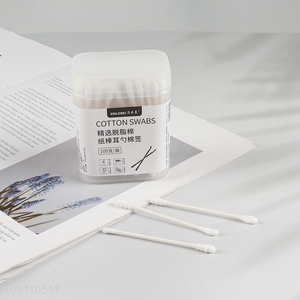 New Product 100 Count Ear Cleaner Swabs Dual Head White Cotton Swabs