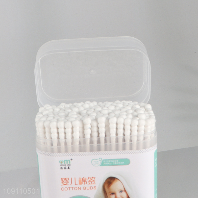 Hot Sale 200 Count Plastic Stick Cotton Swabs Baby Cotton Buds