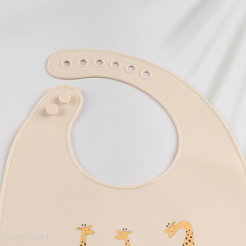Factory Supply Waterproof Silicone Baby Bibs With Food Catcher