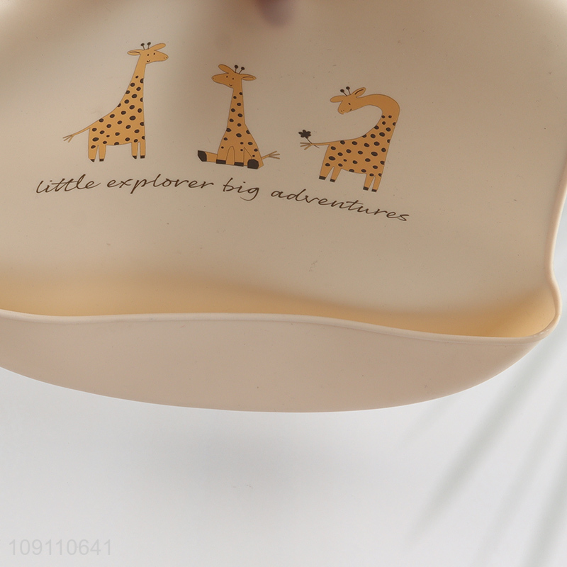 Factory Supply Waterproof Silicone Baby Bibs With Food Catcher