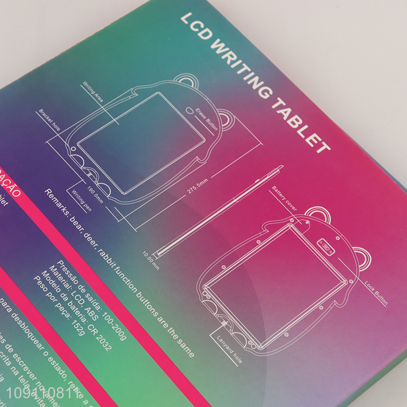 Online wholesale cartoon bear shape LCD writing tablet painting tablet for kids