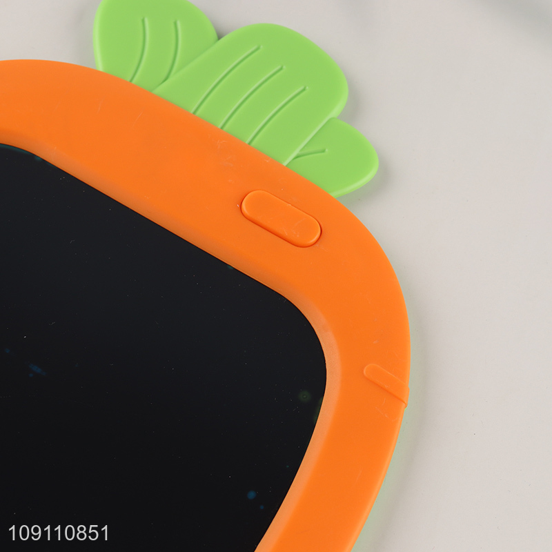 Most popular carrot shape kids LCD writing tablet painting tablet