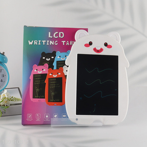 Online wholesale cartoon bear shape LCD writing tablet painting tablet for kids
