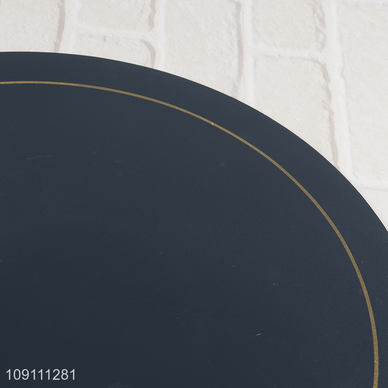 China products round multicolor pu leather place mat dinner mat