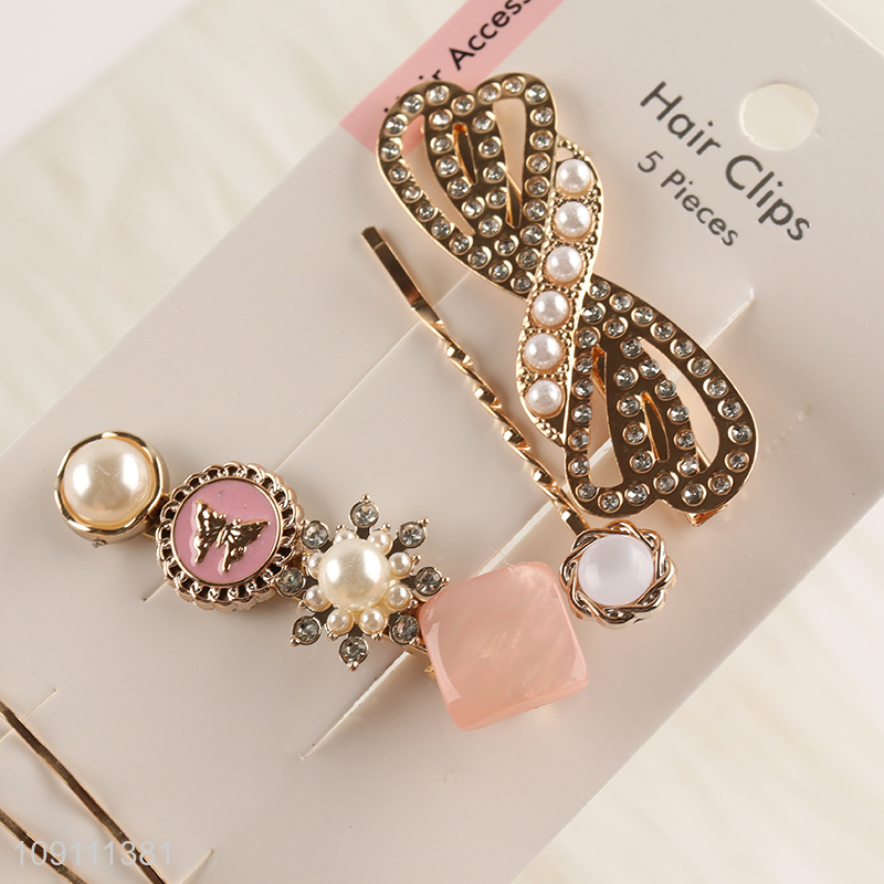 Hot products 5pcs fashionable women hair clips hair decoration set