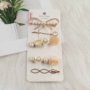 Best selling 5pcs fashionable ladies hair clips <em>hairpin</em> hair accessories