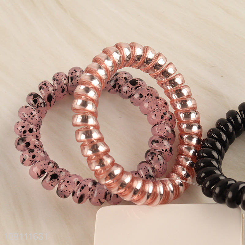 Hot Selling Telephone Wire Elastic Hair Rubber Bands Wholesale