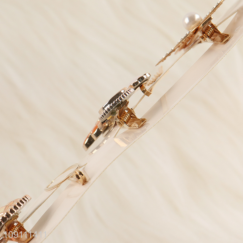 Latest products 5pcs metal fashionable hair accessories hair clip set