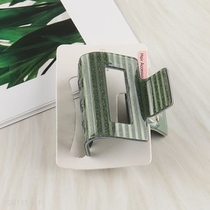 Hot items green rectangle anti-slip hair claw clips hair accessories