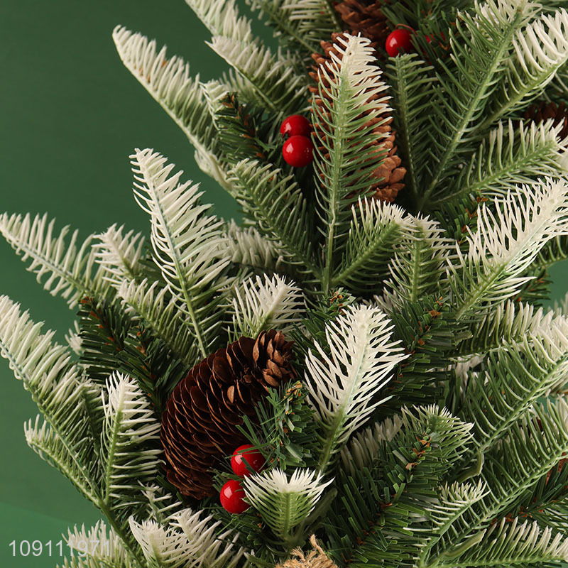 Good selling home decor mini standing christmas tree for desktop decor