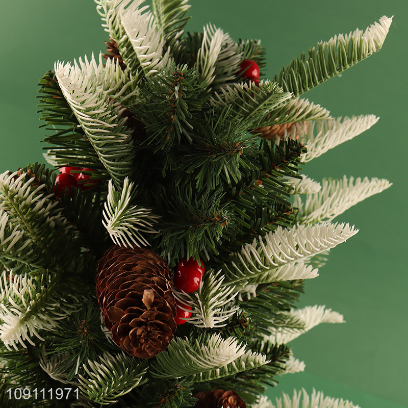 Good selling home decor mini standing christmas tree for desktop decor