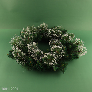 Hot products pvc decorative wreaths with led lights for christmas decoration