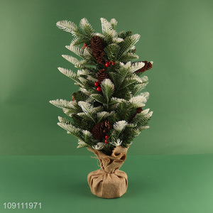 Good selling home decor mini standing christmas tree for desktop decor