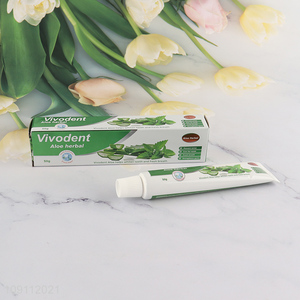 China products 50g oral care teeth cleaning aloe toothpaste