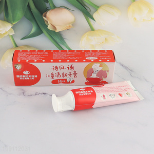 China supplier children oral care strawberry toothpaste for teeth cleaning