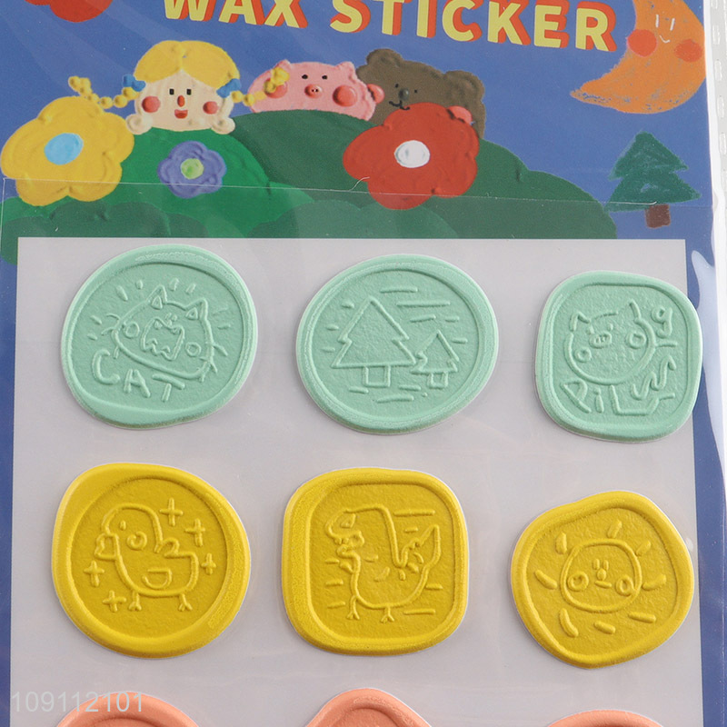 Good Quality Colorful Self-Adhesive Wax Seal Stickers Embossed Wax Stickers