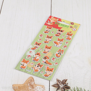 Factory Price Cute Cartoon Fox Stickers for Laptop Computer Water Bottle