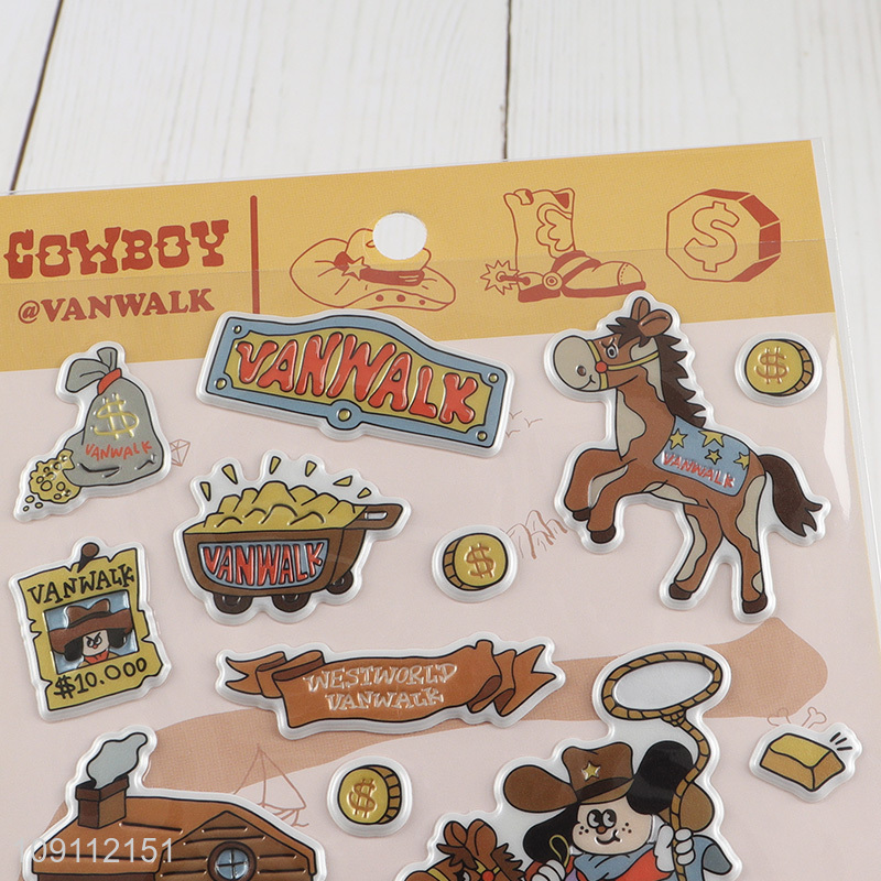 Online Wholesale Western Cowboy Stickers Waterproof Decorative Decals for Kids