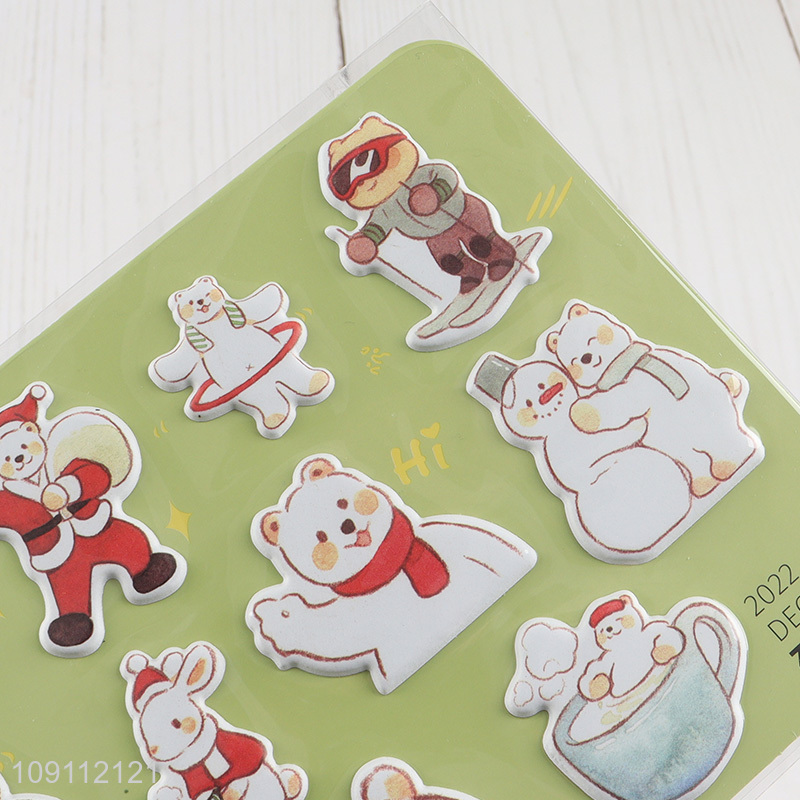 Factory Supply 3D Puffy Stickers Christmas Decals Stickers for Card Making