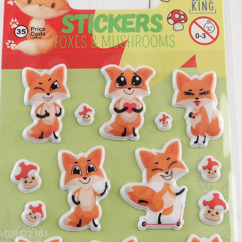 Factory Price Cute Cartoon Fox Stickers for Laptop Computer Water Bottle
