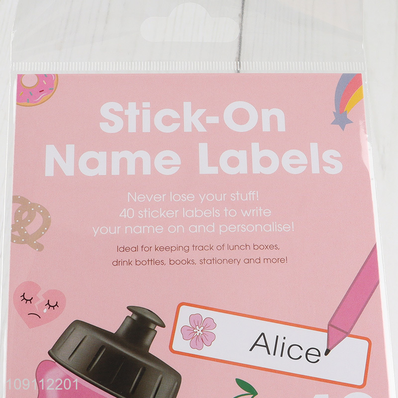 Good Quality Cute Name Tag Stickers Self-Adhesive Name Badge Labels
